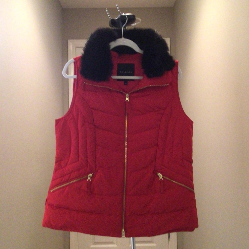Talbots L red vest